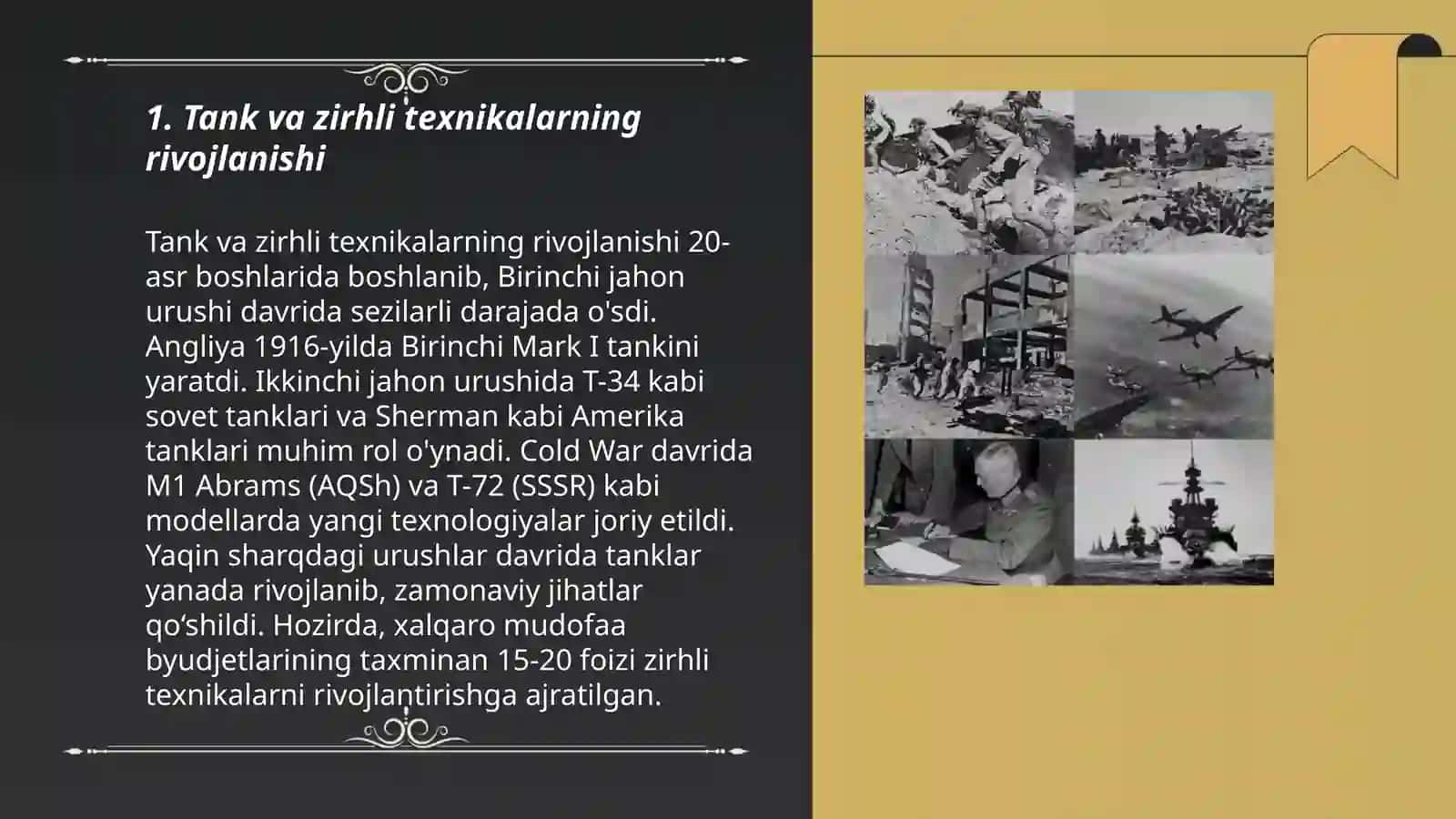 Ikkinchi jahon urushining birinchi davrida harbiy mahoratning yangi jihatlari va urush harakatilarining umumiy sur'ati 3