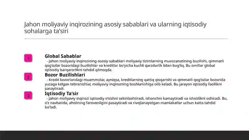 Jaxon moliyaviy iqtisodiy inqirozining sabablari oqibatlari va uni bartaraf etish yo'llari 3