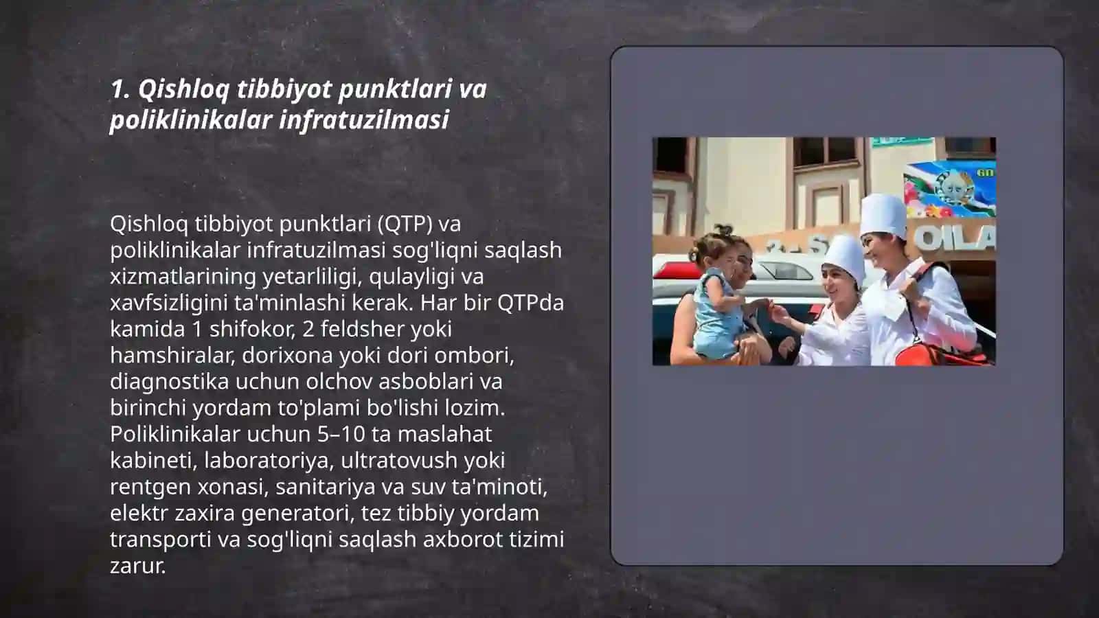 Qishloq tibbiyot punktlari va poliklinikalar 3