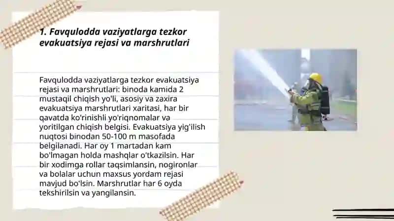 Favqulodda holatlarda xavfsizlikni ta'minlash 3