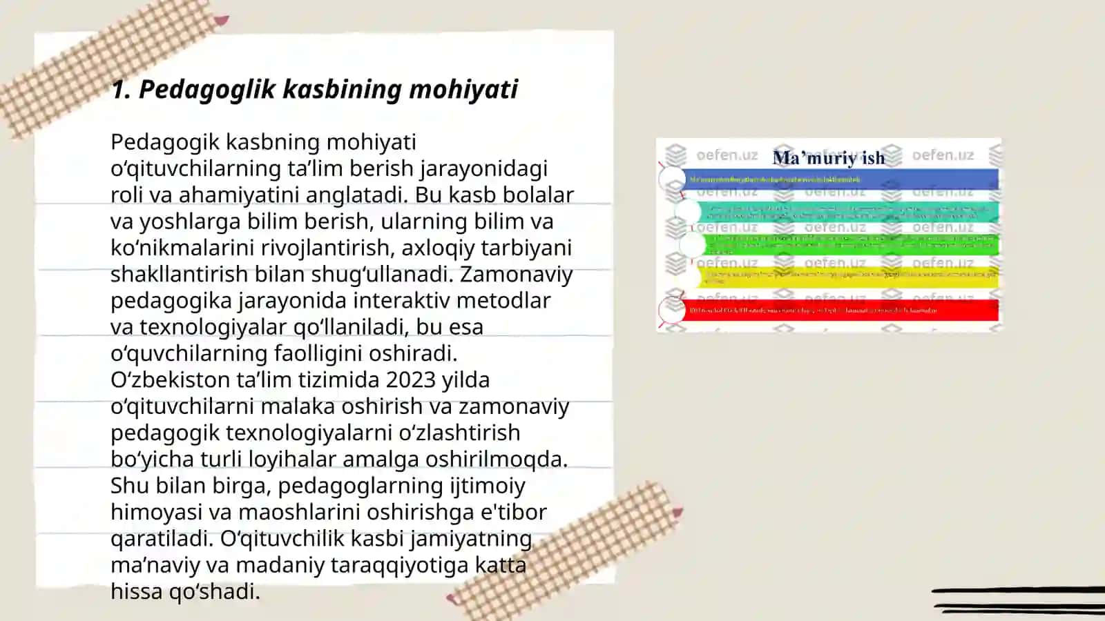 Pedagoglik kasbi va uning vazifalari 3