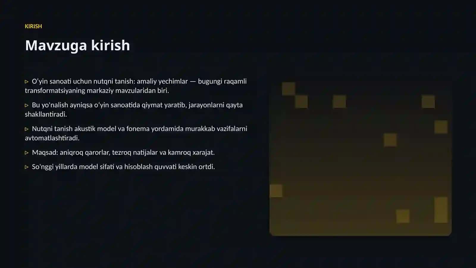 Oʻyin sanoati uchun nutqni tanish: amaliy yechimlar 3