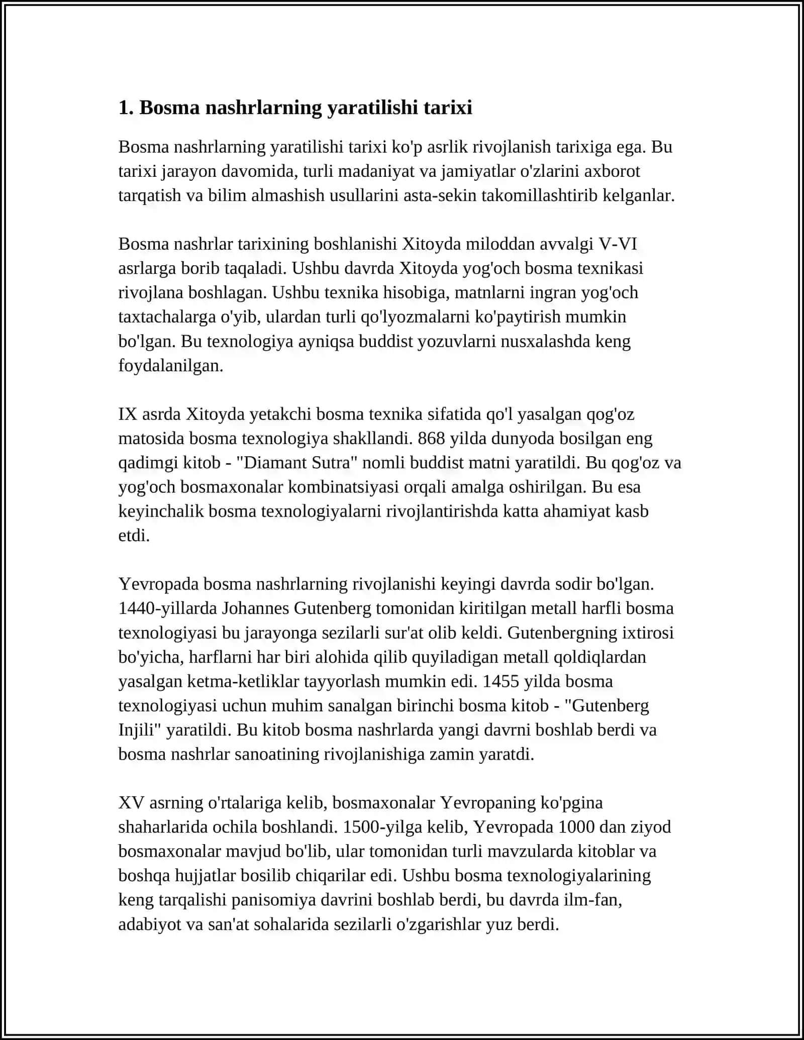 INSONIYAT HAYOTIDAGI ILK BOSMA NASHRLAR 3