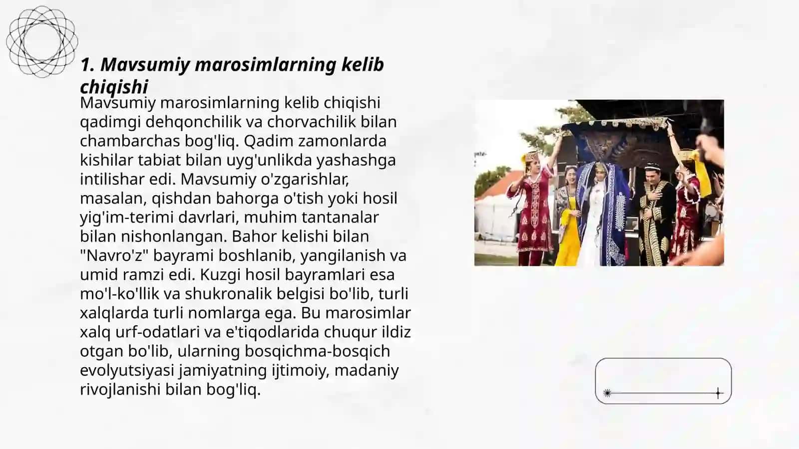 Mavsumiy marosim folklori va ularning õziga xos xususiyatlari 3