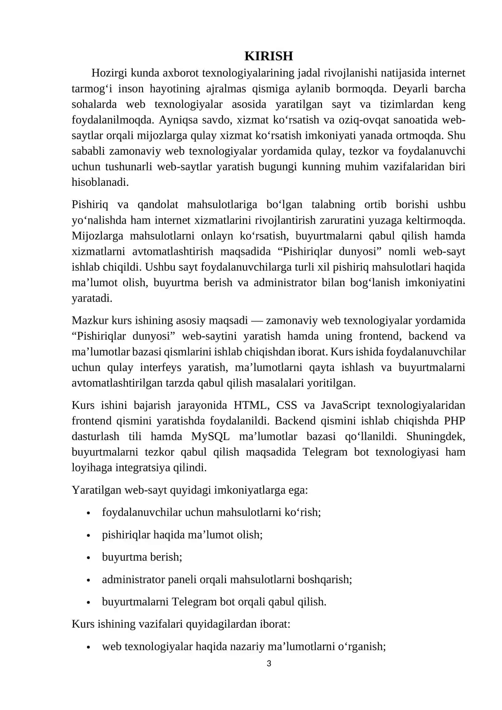 “Pishiriqlar dunyosi“ veb-saytini yaratish 3