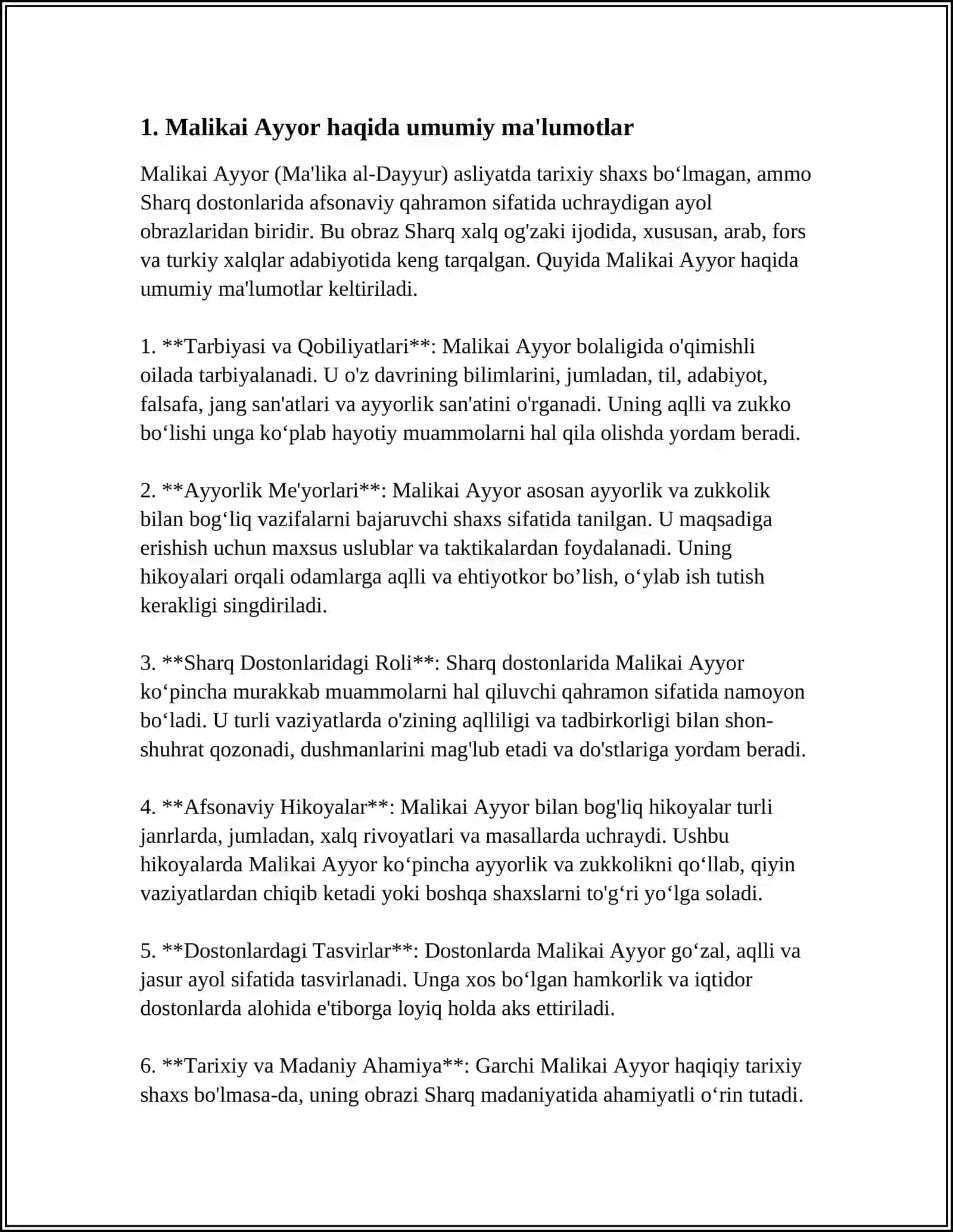 MALIKAI AYYOR DOSTONI 3