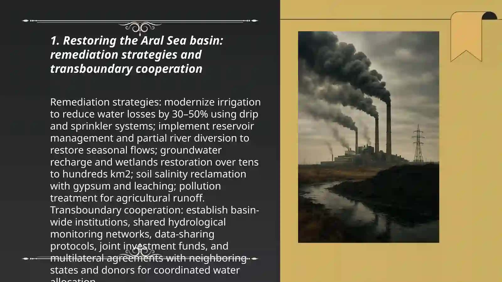 Restoring the Aral Sea Basin: Remediation Strategies and Transboundary Cooperation 3