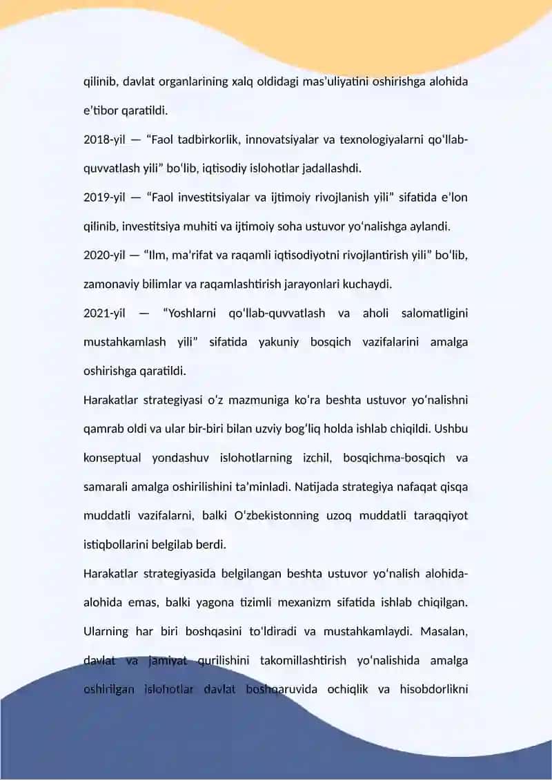 2017–2021-yillarda O‘zbekiston Respublikasini rivojlantirishning beshta ustuvor yo‘nalishi bo‘yicha 3