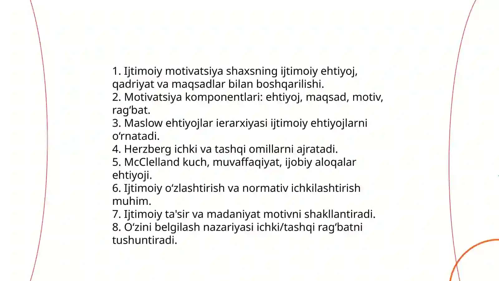 Ijtimoiy motivatsiyasi va ijtimoiy tartibni saqlash 3