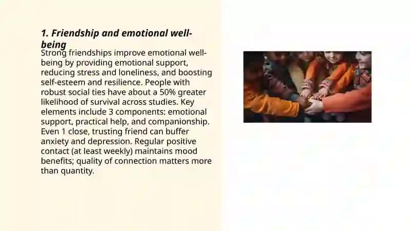Friendship and Emotional Well-being 3