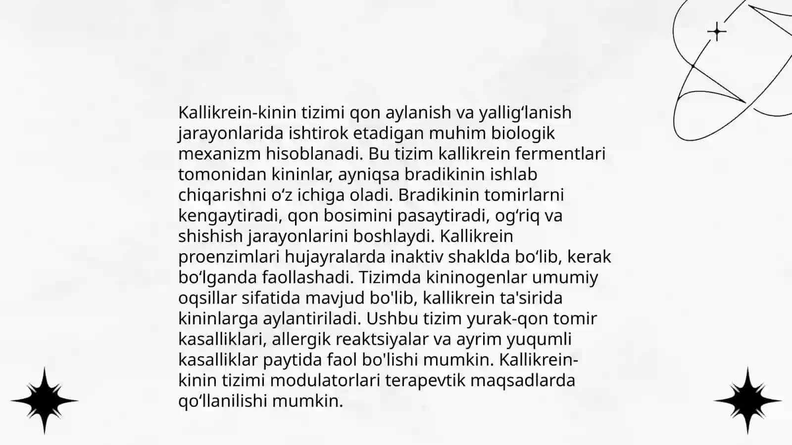 Kallikrein-kinin tizimi,klinik ahamiyati 3