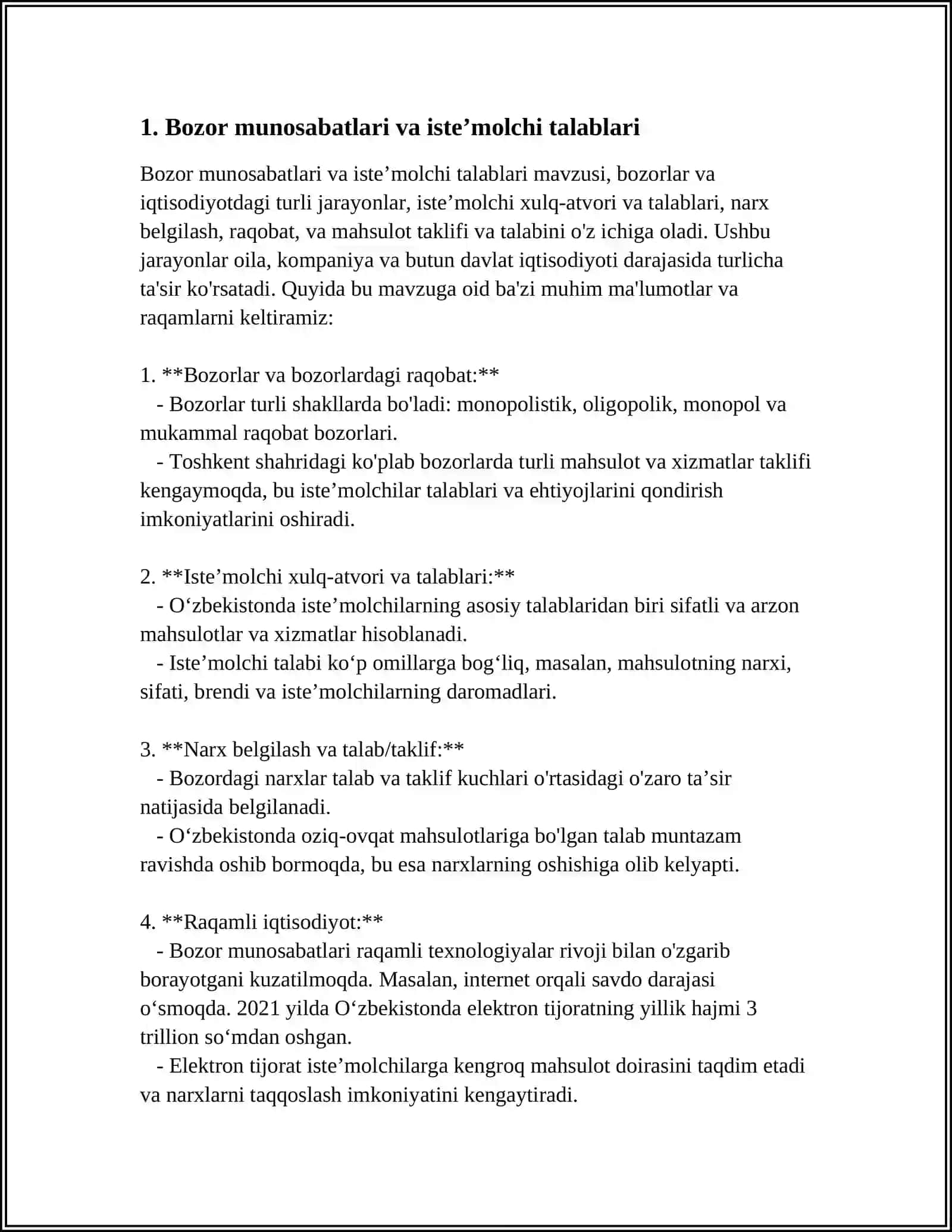 BOZOR MUNOSABATLARI SHAROITIDA ISTE’MOLCHINING O‘RNI 3