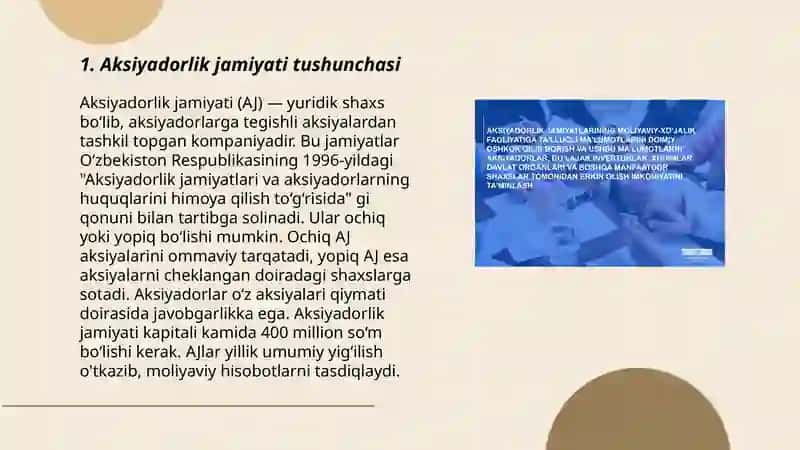 Aksiyadorlik jamiyati va aksiyadorlik kapitali 3