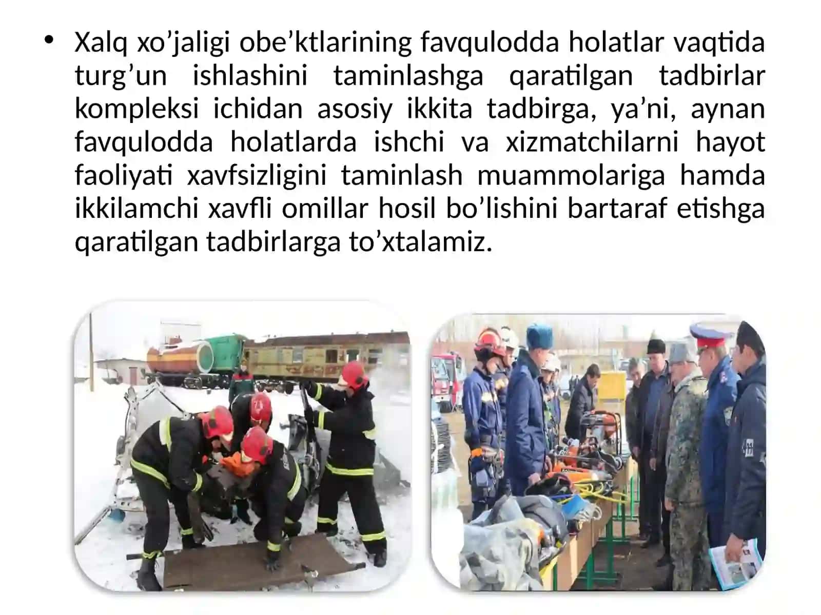 Favqulodda holatlarda aholi havfsizligining ta’minlashining asosiy usul va prinsiplari hamda keltirilgan zarar oqibatlarini tugatish 3