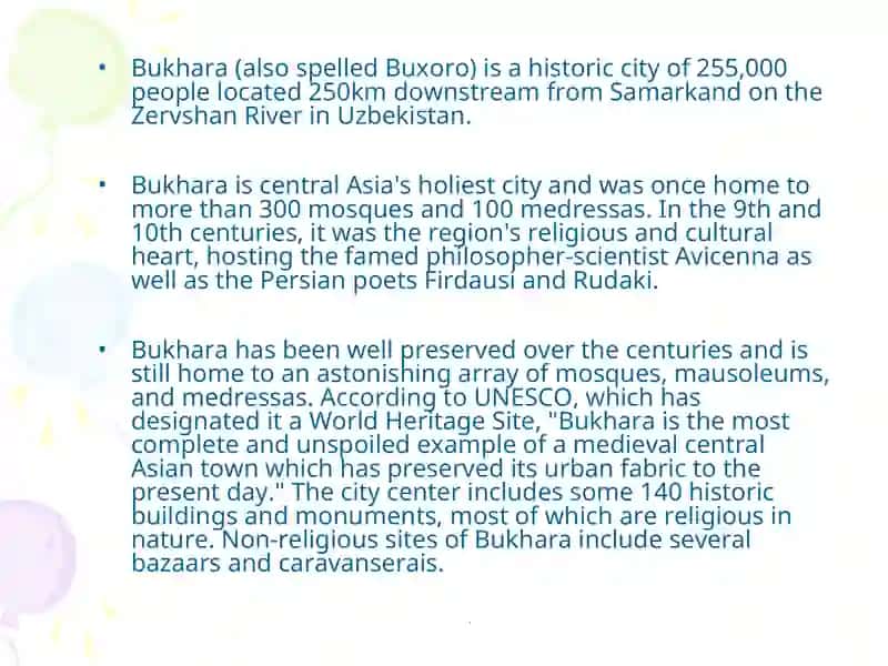Monuments of Bukhara 3