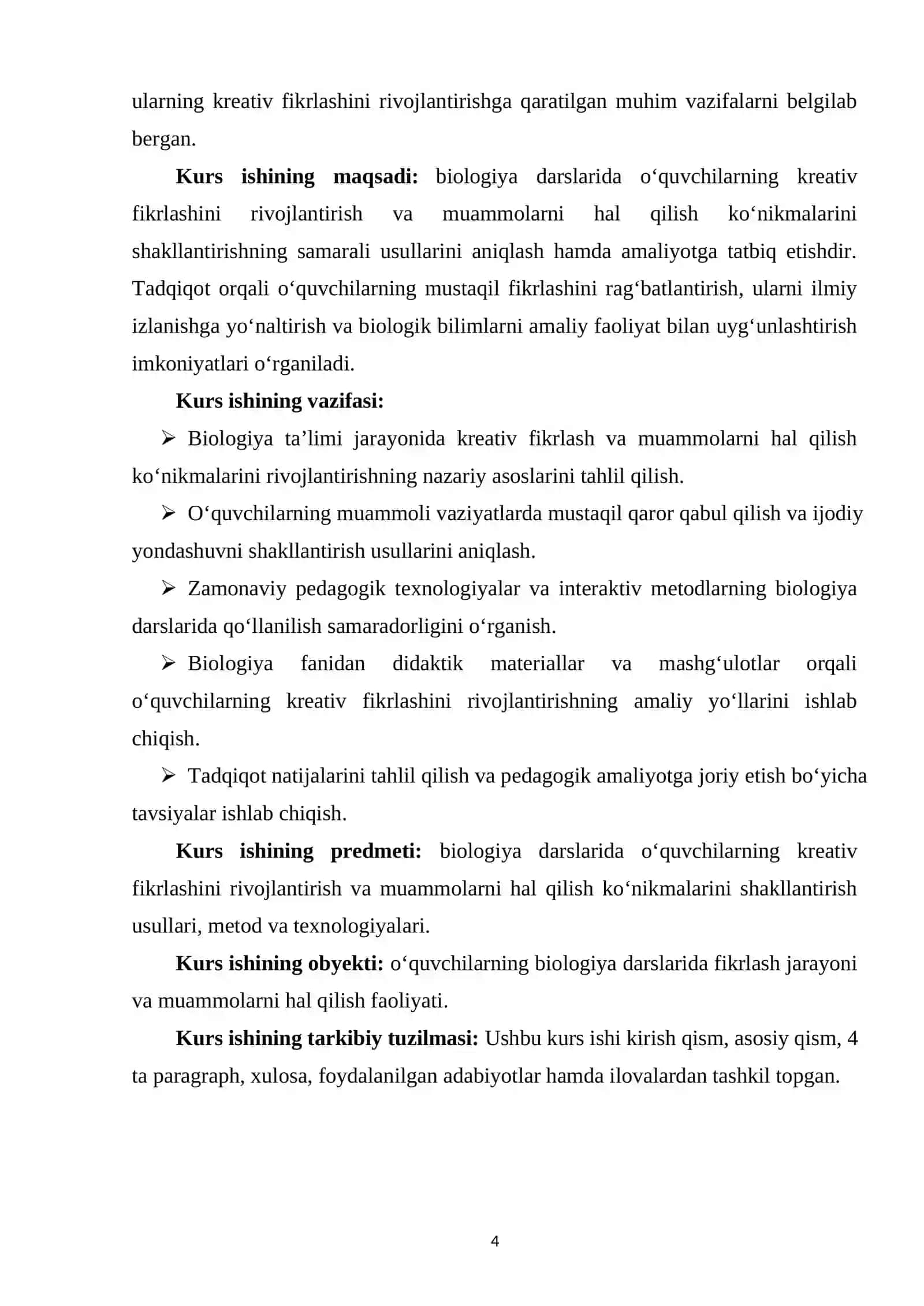 Kreativ fikrlash va muammolarni hal qilish ko‘nikmalarini biologiya darslarida rivojlantirish 3
