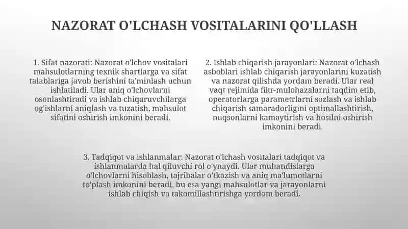 Nazorat OʻLchash Vositalari 3