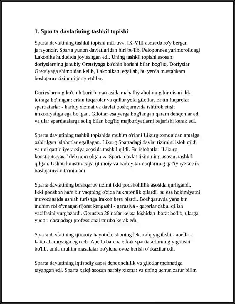 SPARTA DAVLATI MUSTAQIL ISH 3