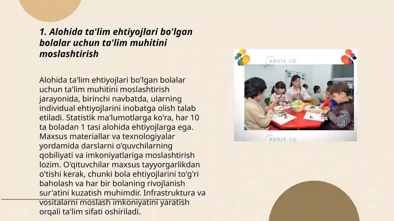 Alohida taʼlim ehtiyojlari boʻlgan bolalarni samarali inklyuziv taʼlim olishning asosiy shartlari 3