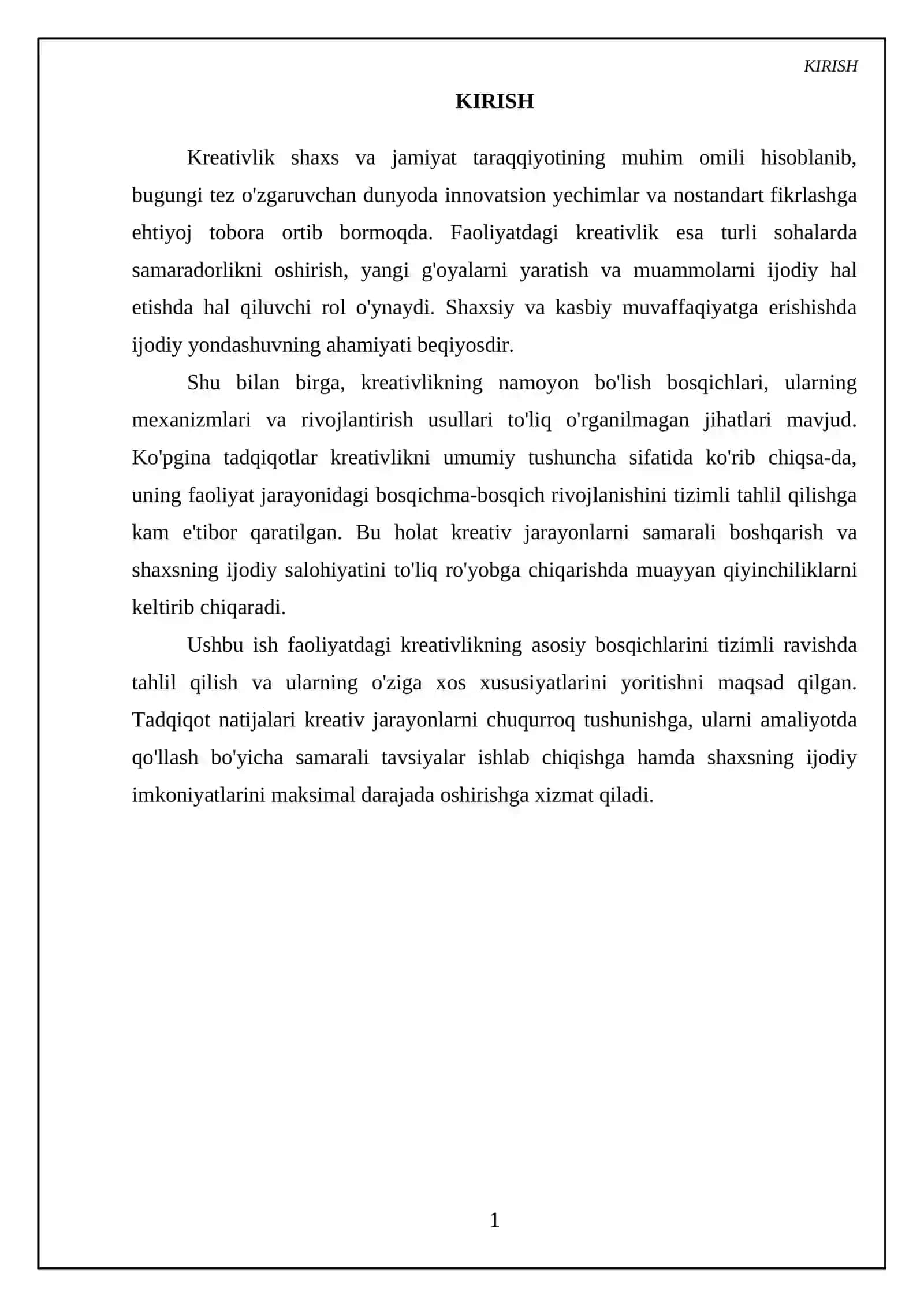 Kreativlik shaxs va jamiyat taraqqiyotining omili 3