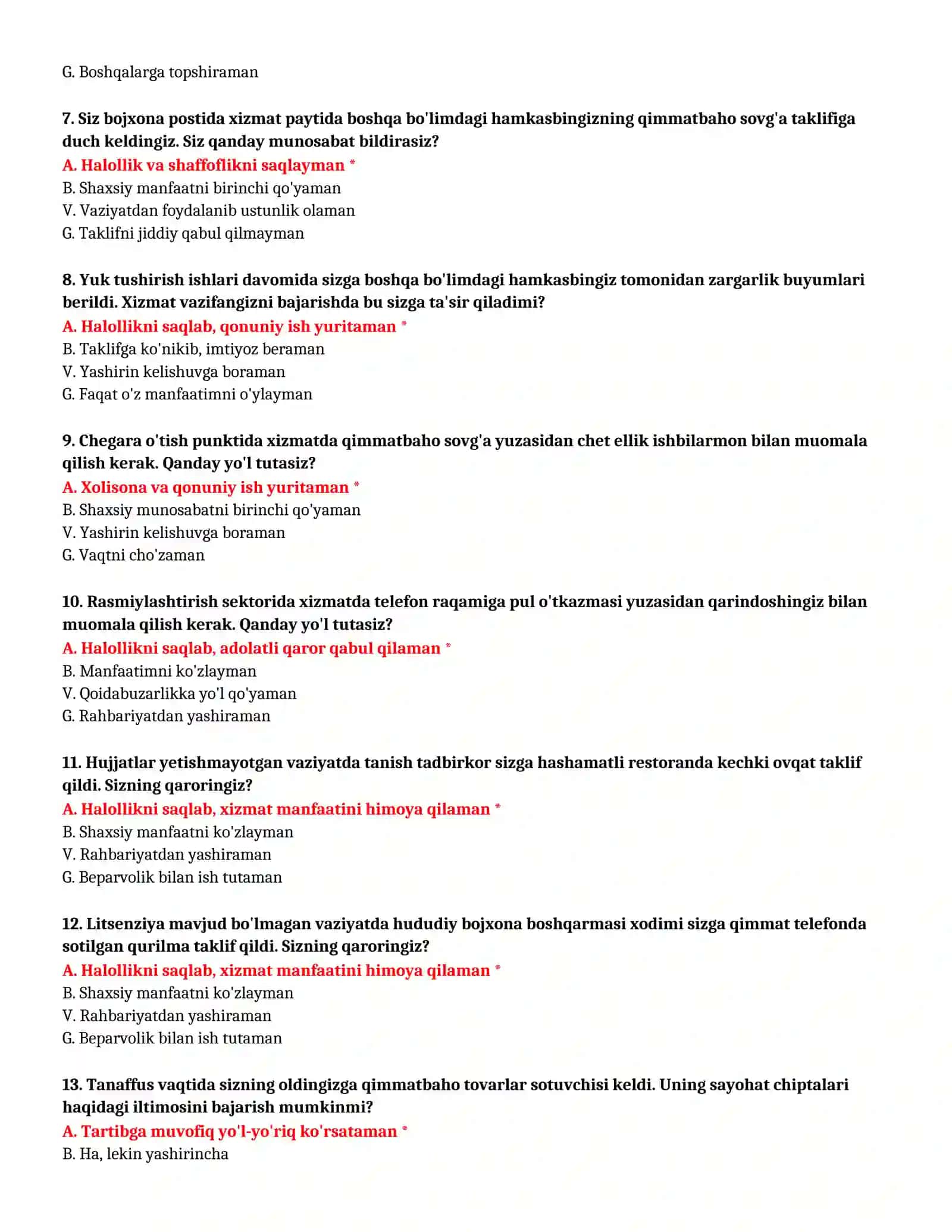 Bojxona akademiyasi abituriyent savollari 3