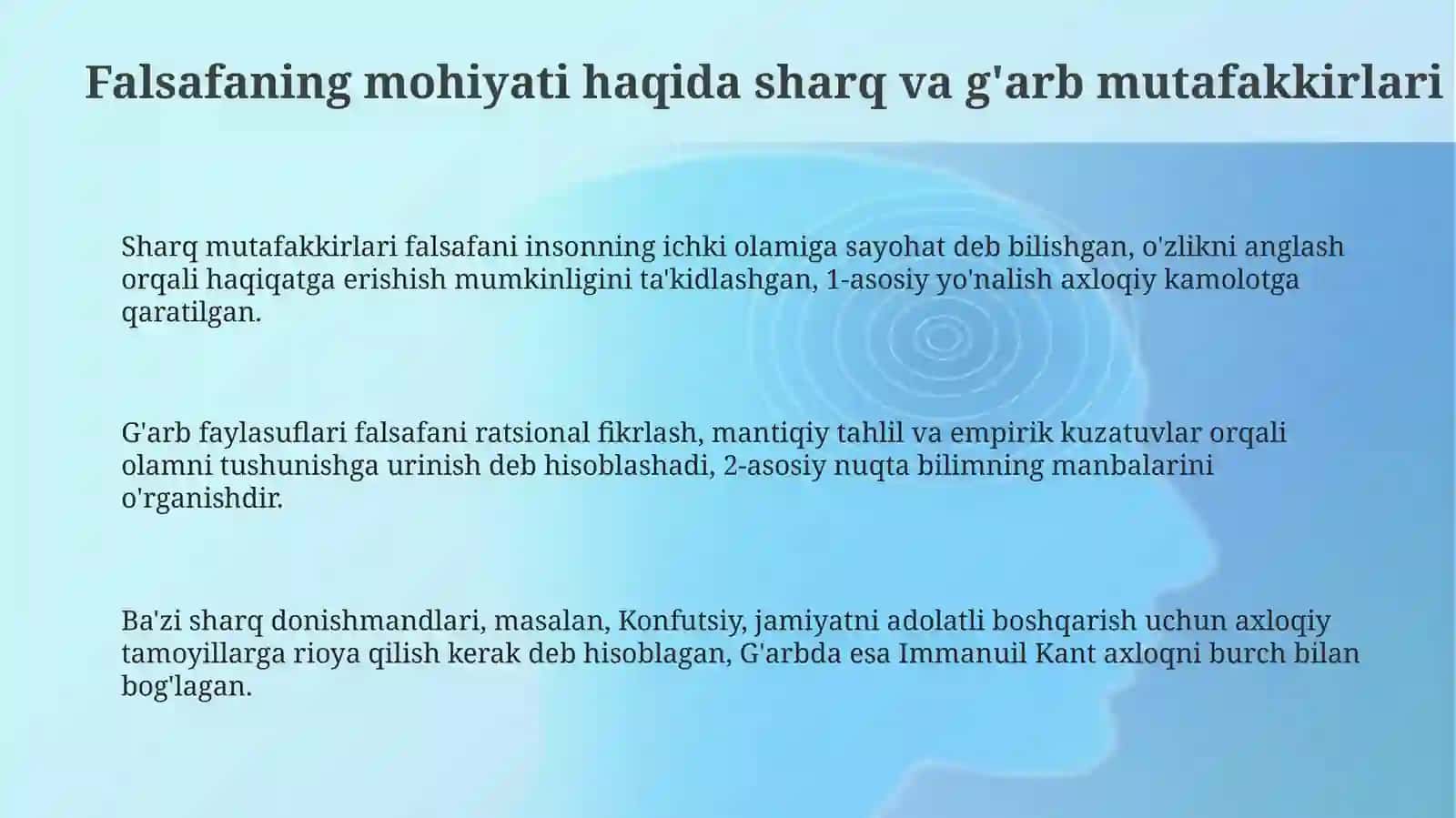 Falsafaning mohiyati haqida sharq va g'arb mutafakkirlari 3