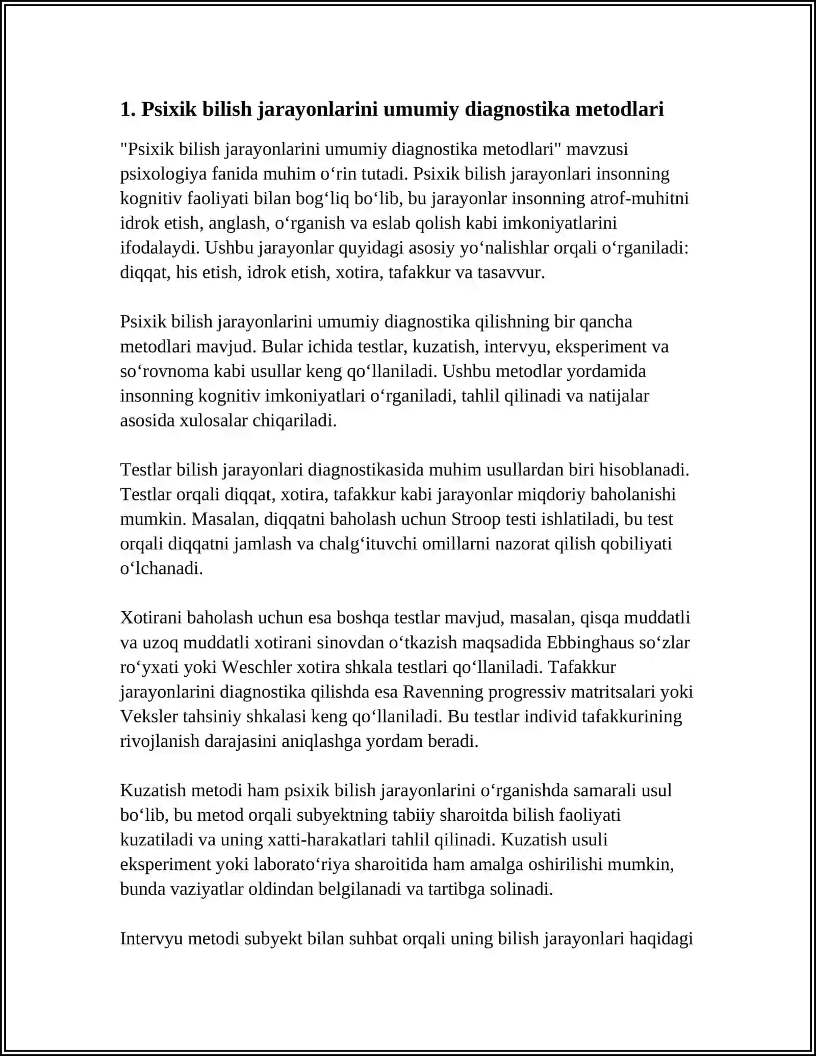PSIXIK BILISH JARAYONLARI DIAGNOSTIKASI 3