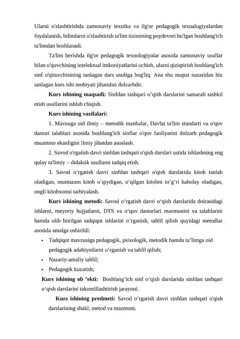 Savod Òrgatish Davrida Sinfdan Tashqari Òqishni Tashkil Etish 3