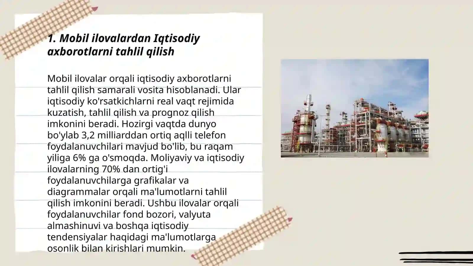 Iqtisodiy axborotni qayta ishlash uchun mobil ilovalardan foydalanish 3
