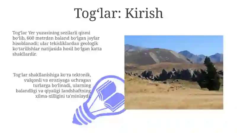 Togʻlarvatekisliklar, ularning turlari 3