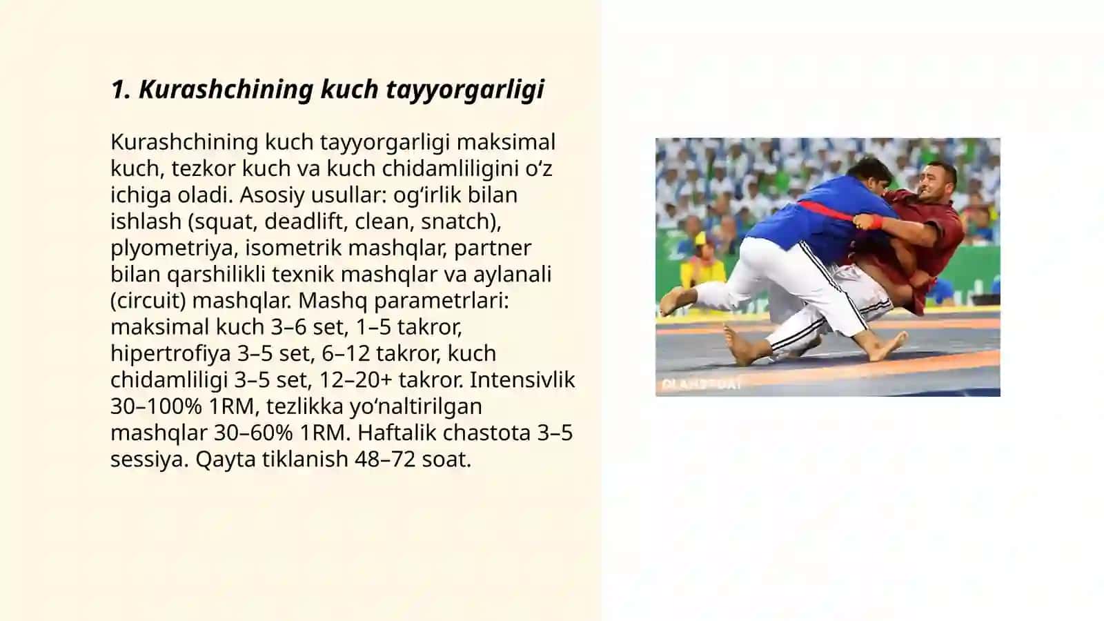 Kurashchining jismoniy tayyorgarligi 3