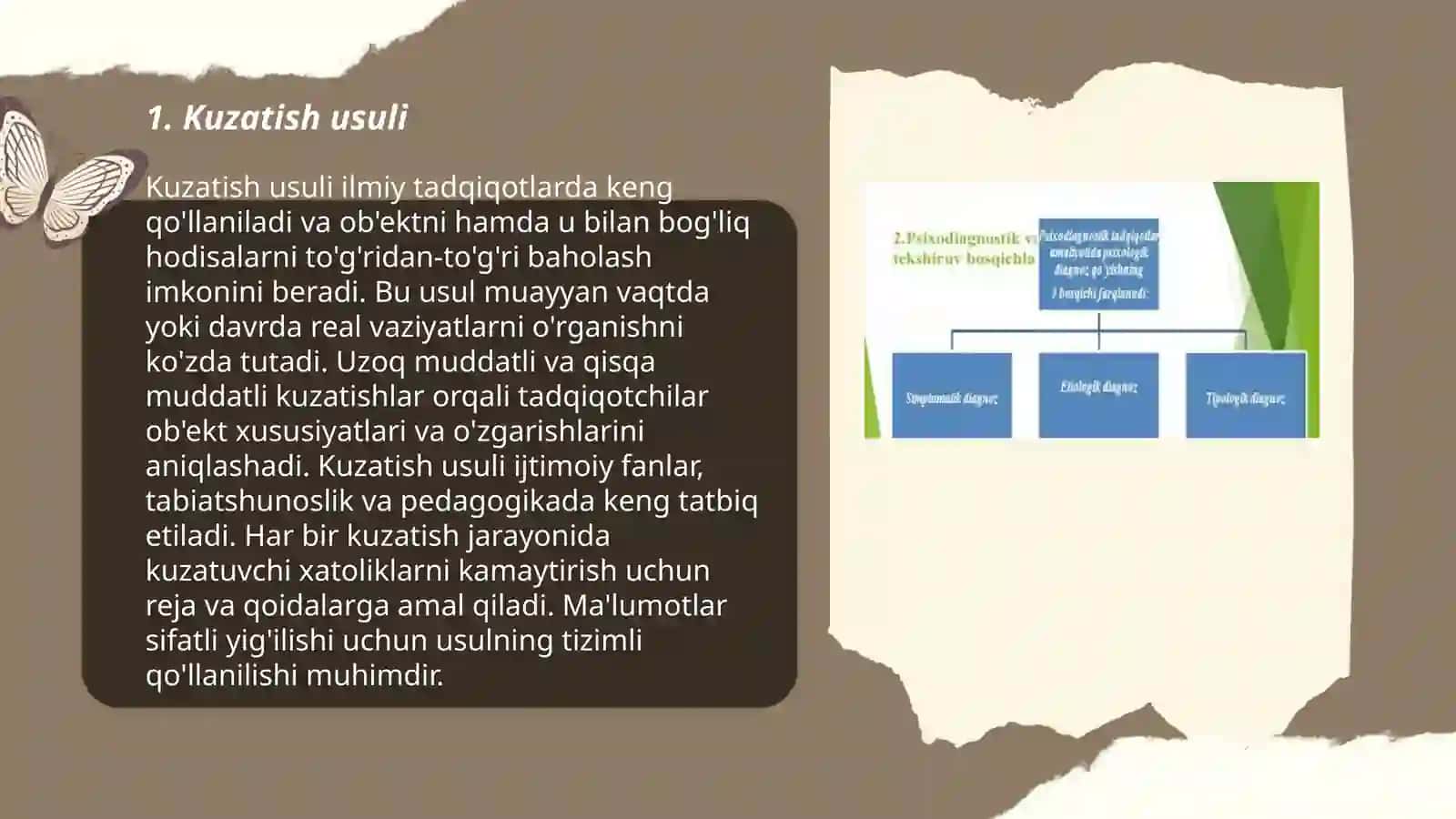 Shvansar bo'yicha psixodiagnostik metodlar klassifikatsiyasi 3