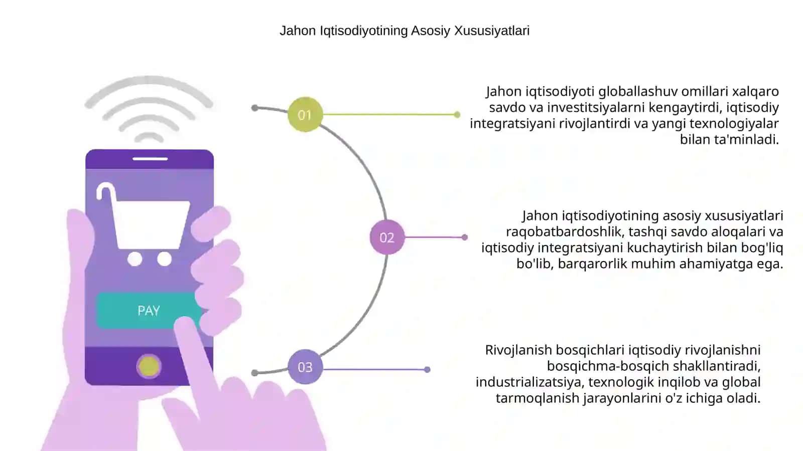 Jahon iqtisodiyoti globallashuv omillari va rivojlanish bosqichlari 3
