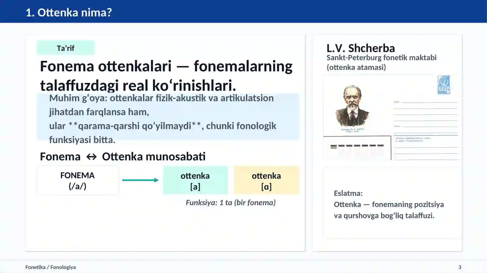 Fonema ottenkalari 3