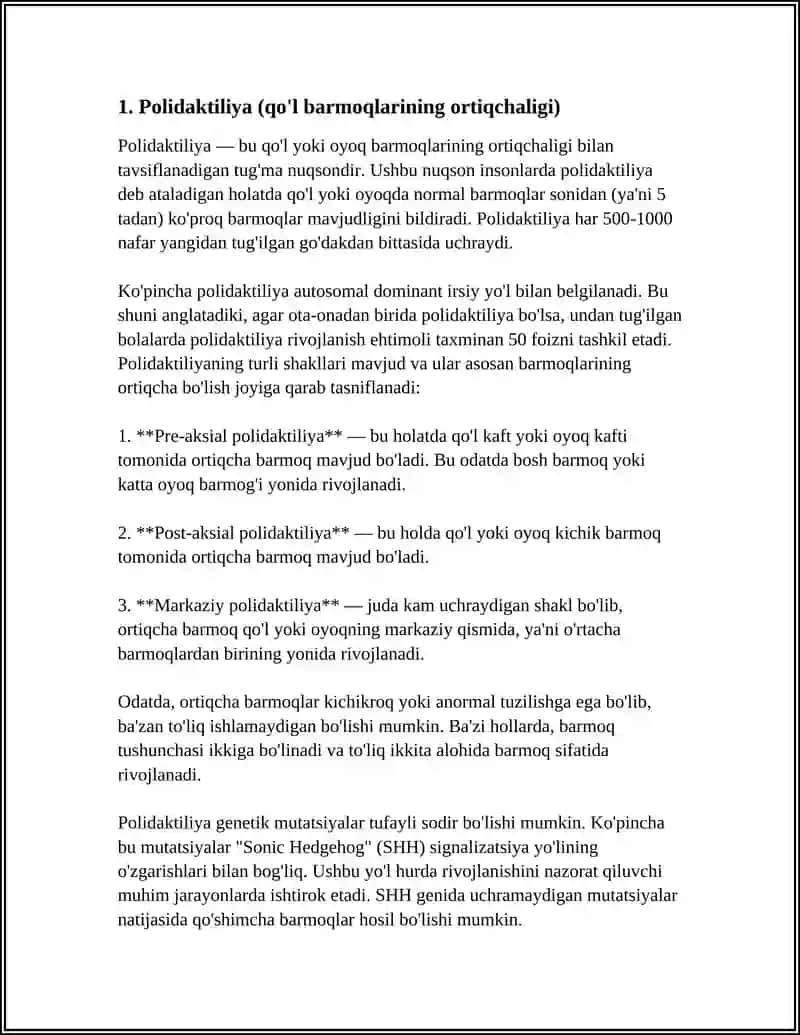 QO'L SUYAKLARINING VARIANTLI ANATOMIK RIVOJLANISHI NUQSONLARI 3