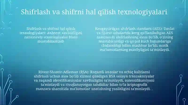 Axborot Xafvsizligini Ta'Minlashning Zamonaviy Usul Va Vositalari 3