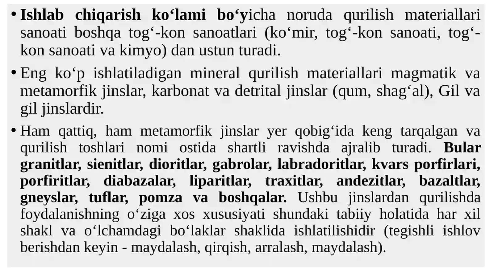 Noruda qurilish materiallari va ularni ishlash 3