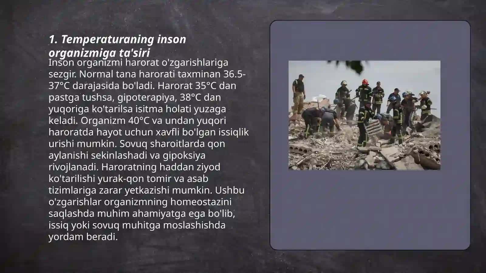 Tabiiy va sun'iy omillar ta'sirida inson organizmida sodir bo'ladigan fiziologik o'zgarishlar 3