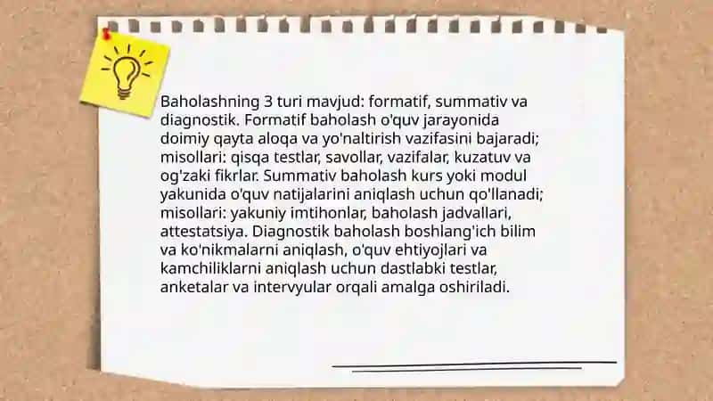 Baholashning 3 turi 3