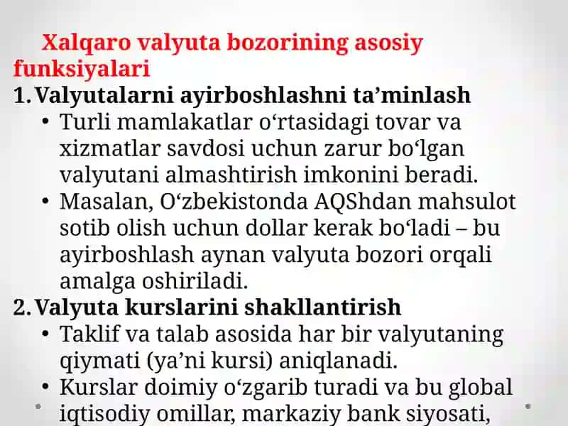 Xalqaro valyuta va elektron pullar bozori 3