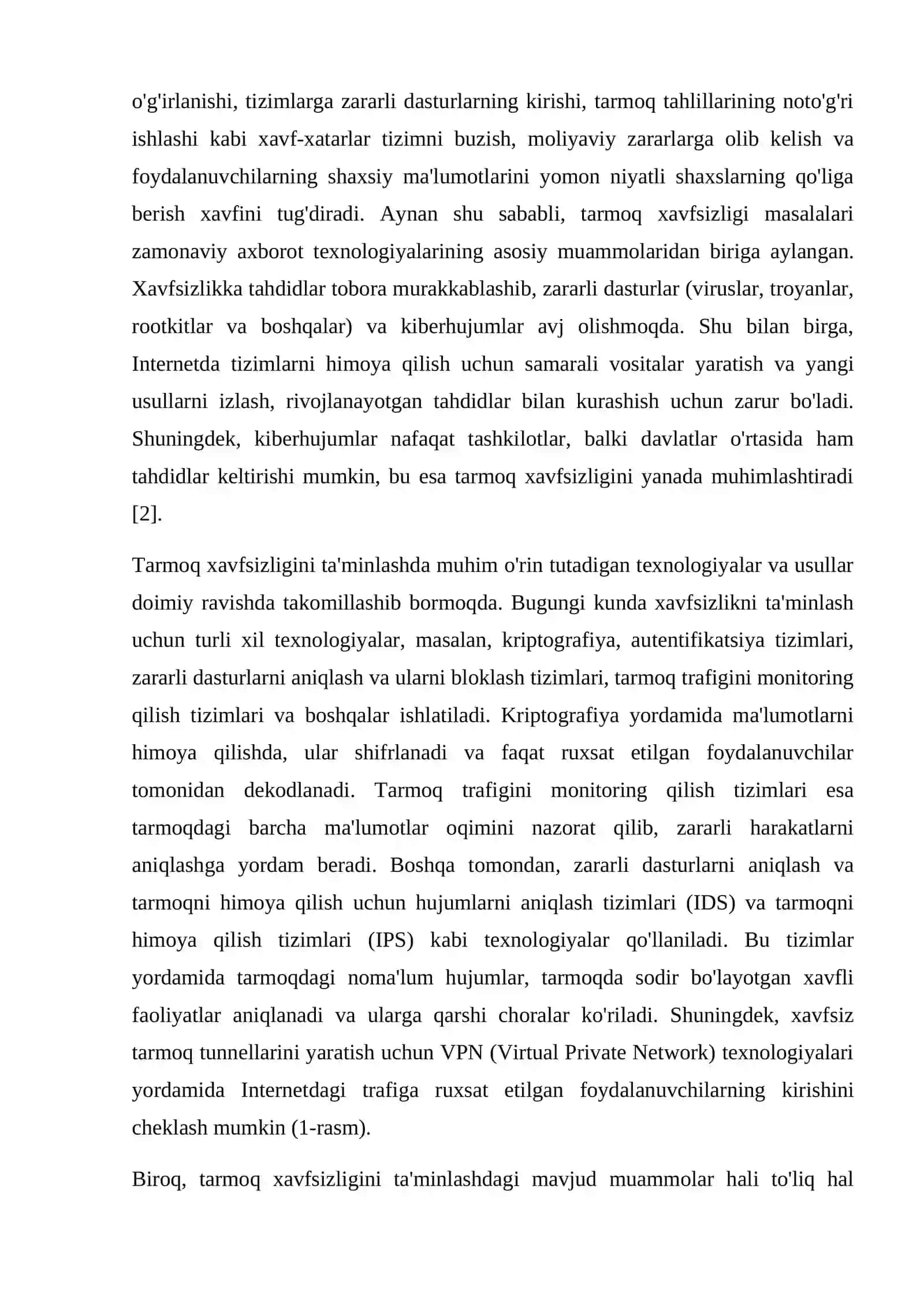 Kompyuter tarmoqlarining xavfsizligi 3