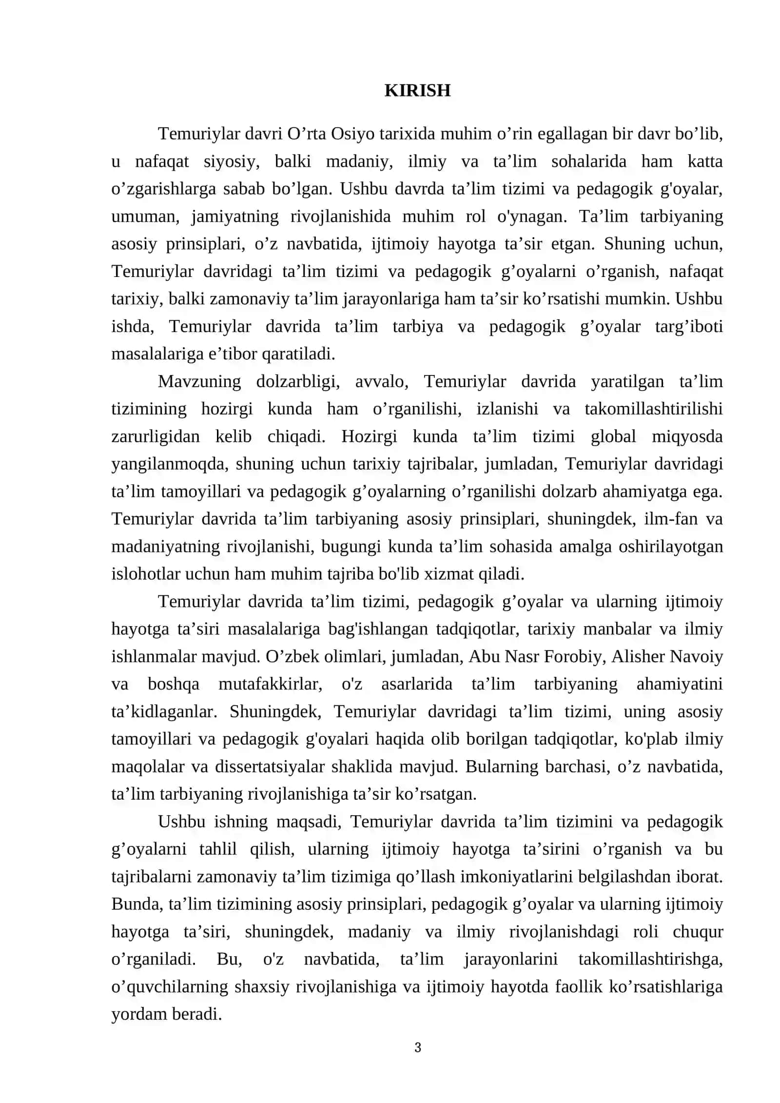 Temuriylar davrida ta’lim tarbiya pedagogik g’oyalar targ’iboti 3