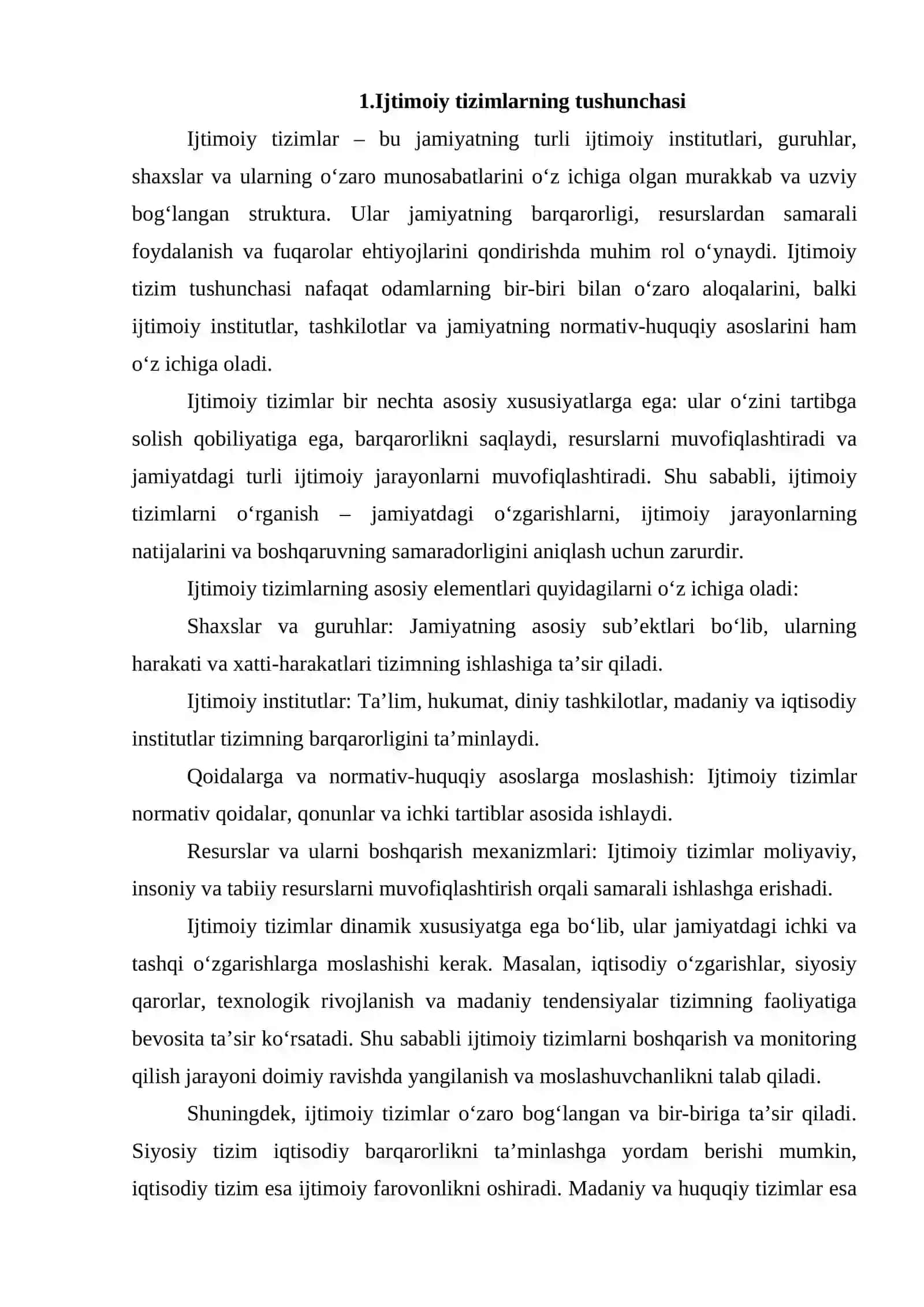 Ijtimoiy tizimlarning turlari, ijtimoiy menejment muammolari 3