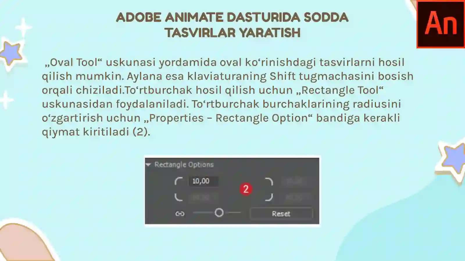 ADOBE ANIMATE DASTURIDATASVIRLAR YARATISH VA TAHRIRLASH 3
