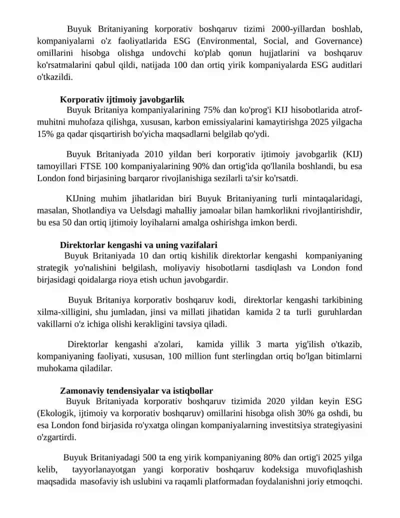 Buyuk Britaniyada korporativ boshqaruv tizimi 3