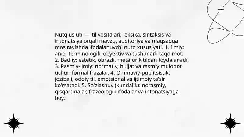 Oʻzbek tilining nutq uslublari 3