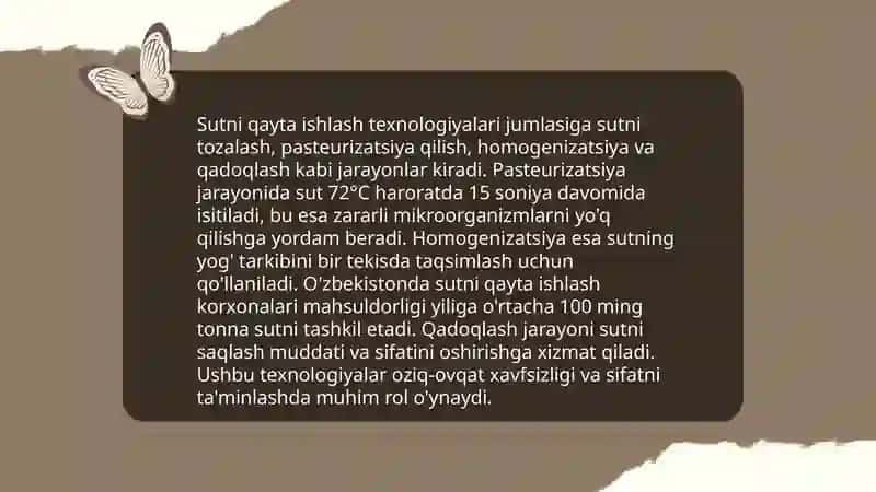 Sut maxsulotlarini ishlab chiqarish 3