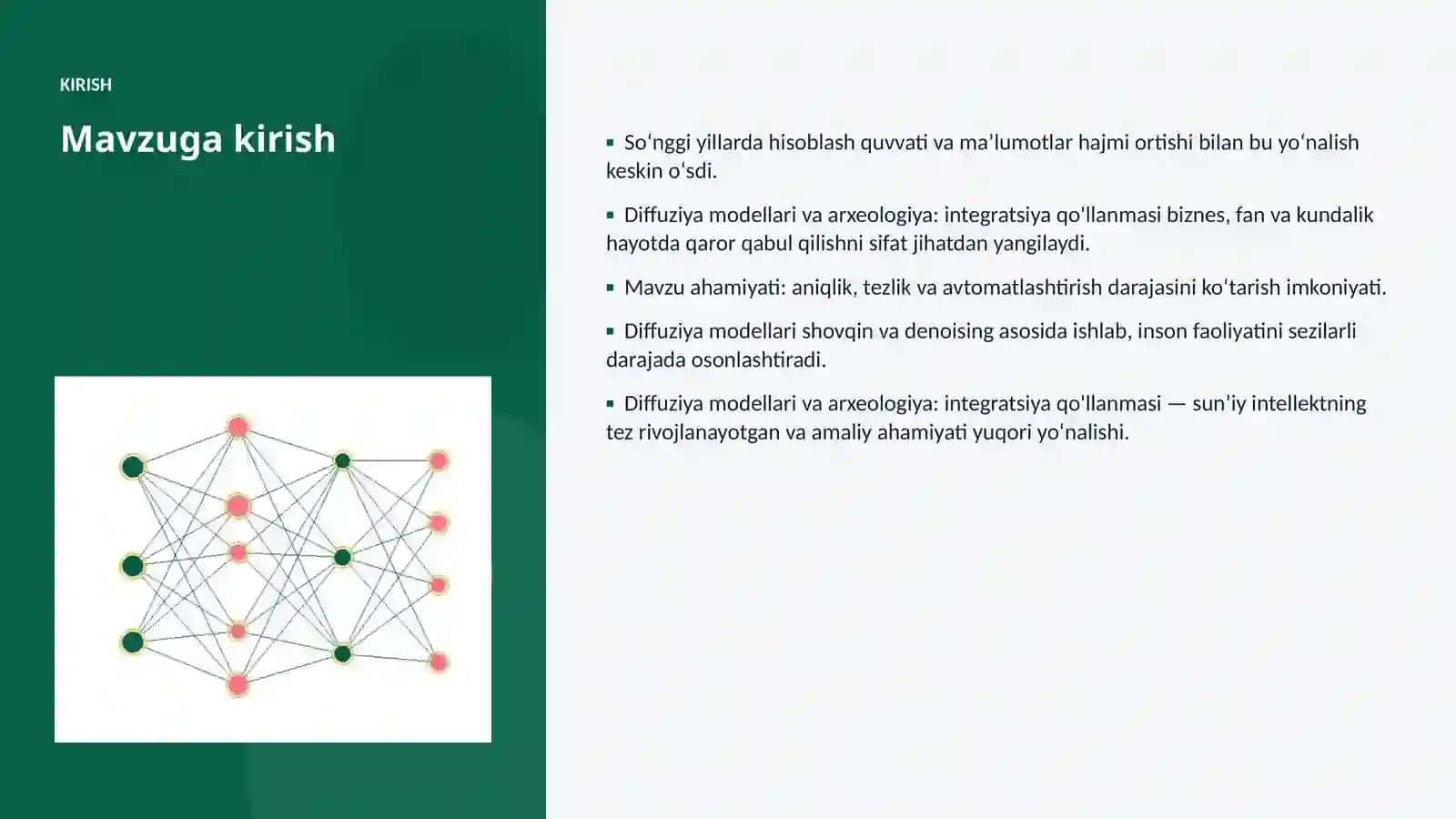 Diffuziya modellari va arxeologiya: integratsiya qo'llanmasi 3