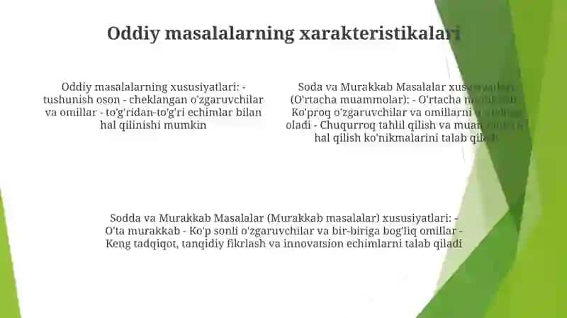 Sodda Va Murakkab Masalalar 3