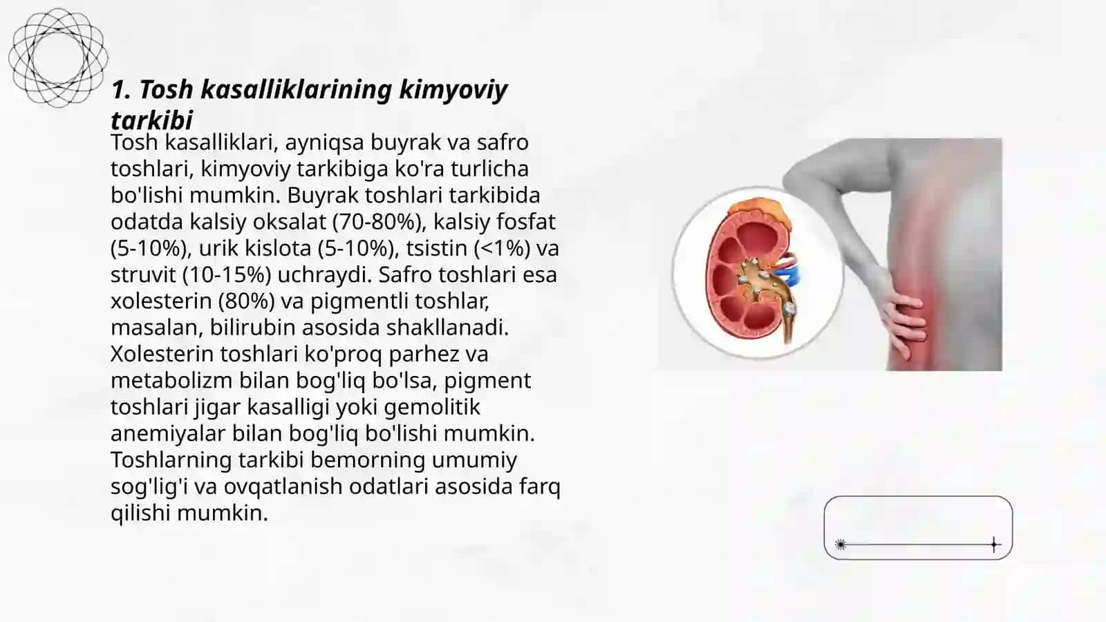 Tosh kasalliklarining kimyoviy xossalari 3